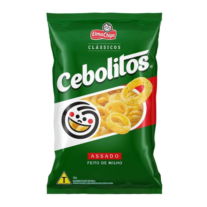 Salgadinho Cebolitos / Onion Flavored Snack - Elma Chips (138g)