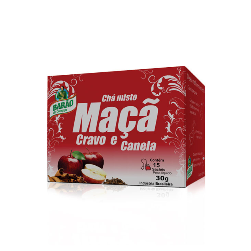 Chá Misto Maçã Cravo e Canela / Apple Cinnamon & Cloves Tea - Barão (13g)