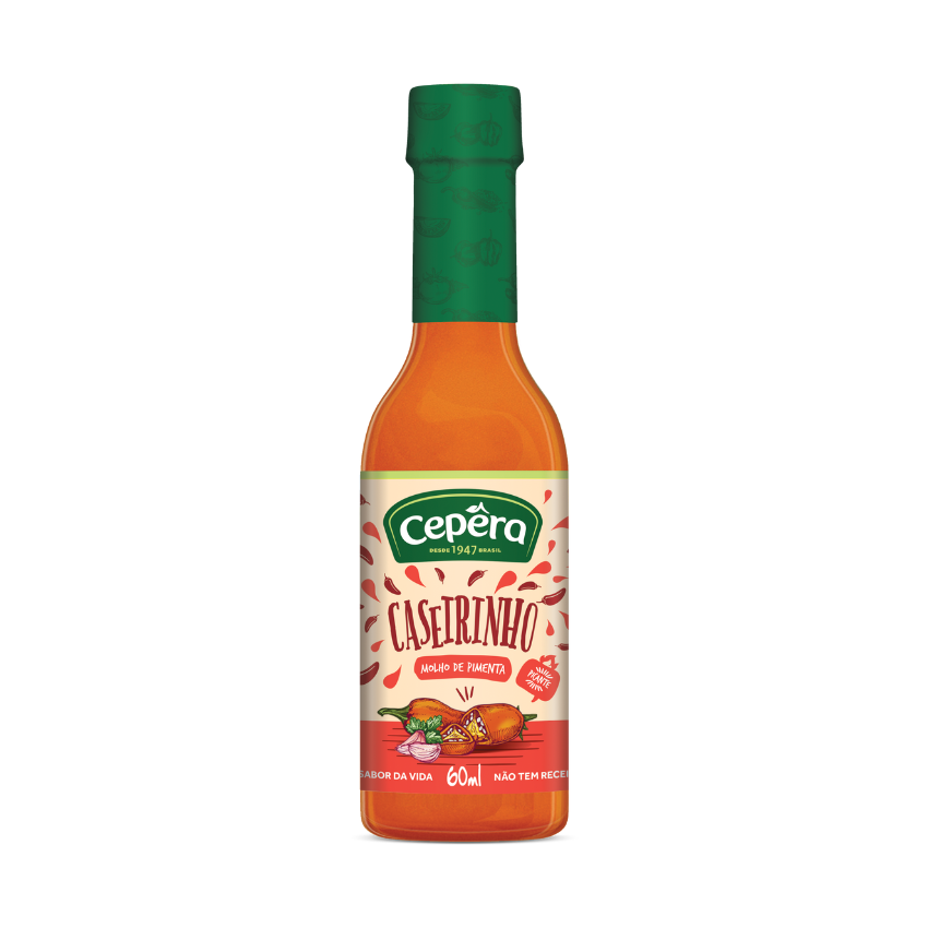 Molho de Pimenta Caseirinho / Hot Sauce with Condiments - Cepêra (60ml)