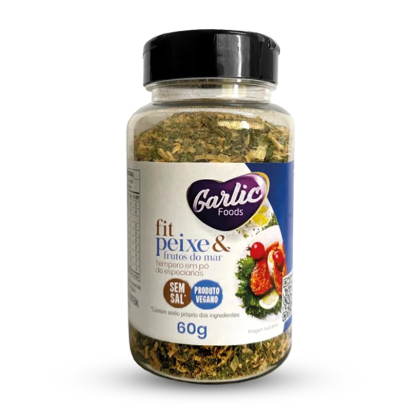 Mix de Temperos Fit Peixe e Frutos do Mar / Seasoning Mix for Fish and Sea Food - Garlic Foods (60g)