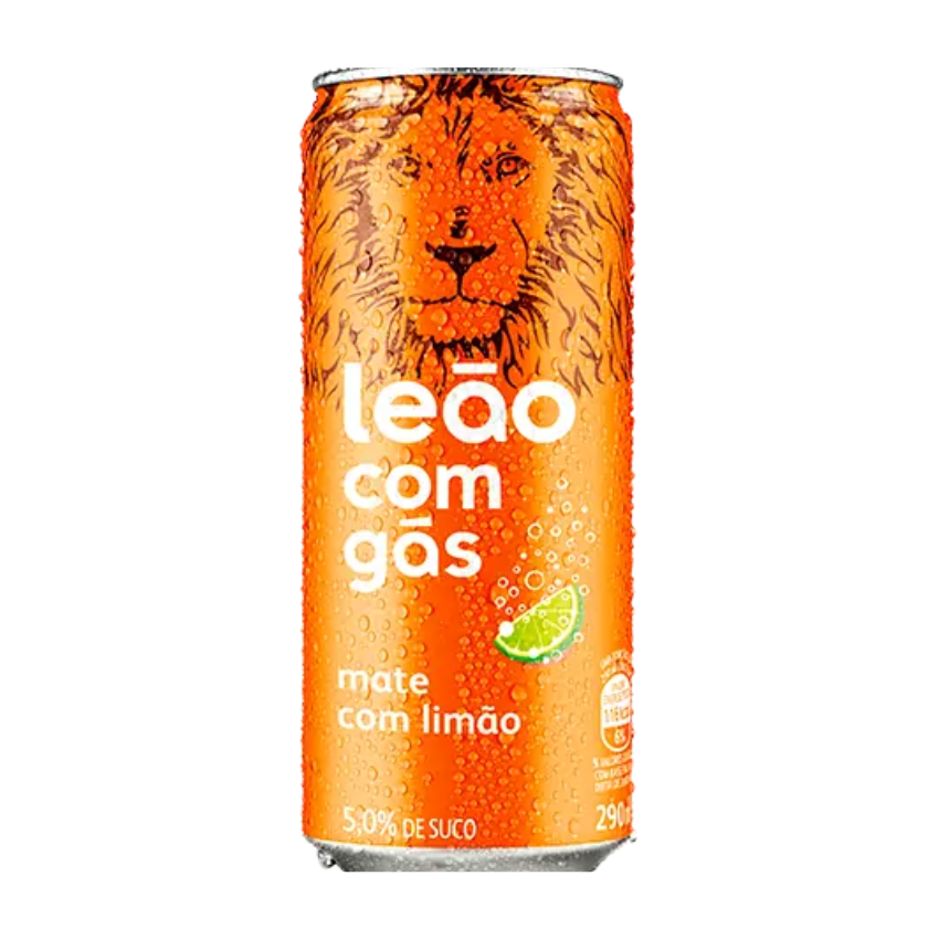 Chá Mate com Limão e Gás / Sparkling Iced Tea Lime Flavor - Matte Leão (290ml)