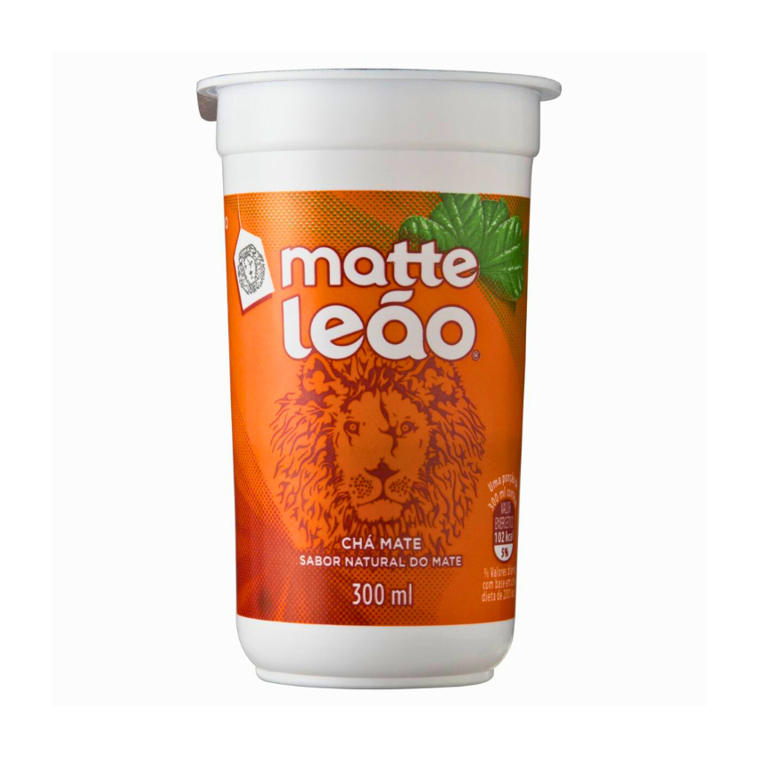 Chá Mate Pronto Para Beber Natural / Matte Iced Tea - Leão (300ml)