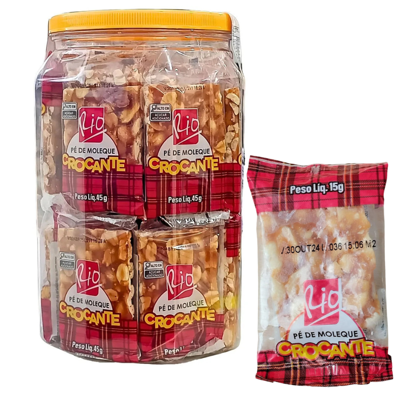Pé de Moleque Crocante / Roasted Peanut Candy - Rio (unit - 17g)