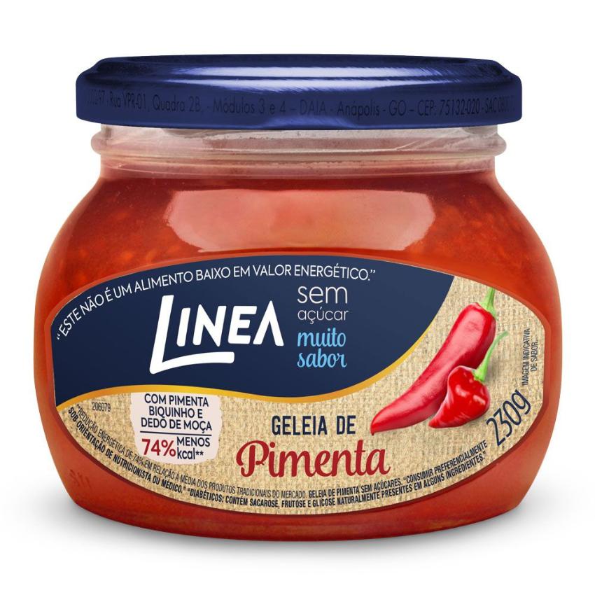 Geléia de Pimenta Vermelha SEM Açúcar / Red Pepper Jam ZERO SUGAR - Linea (230g)