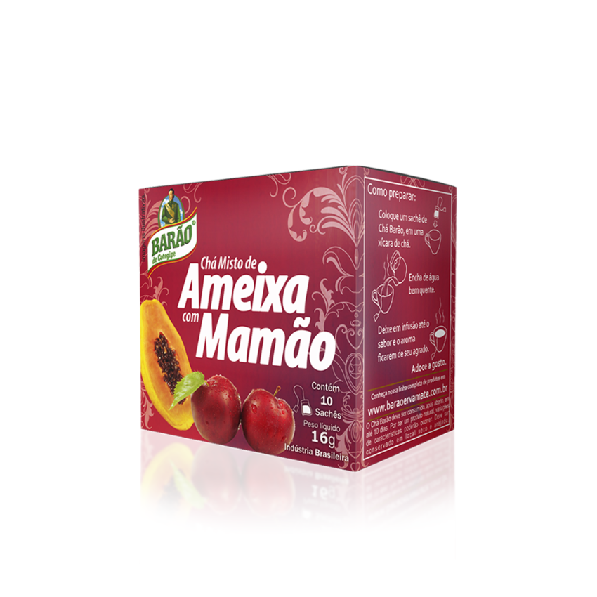 Chá de Ameixa e Mamão / Pum and Papaya Tea - Barão (16g)