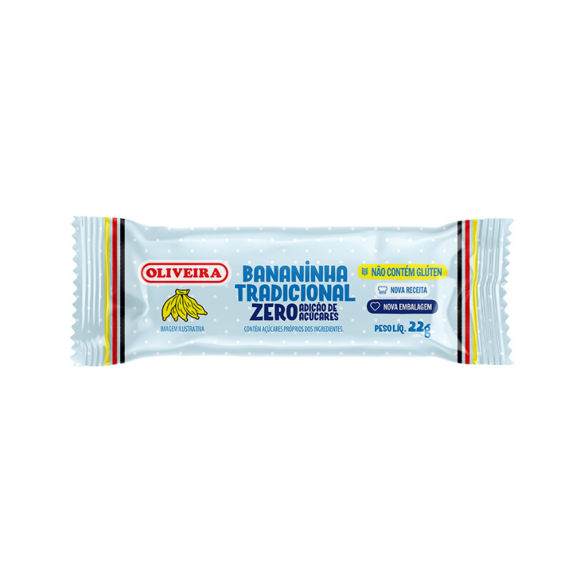 Bananinha Zero Açúcar / Banana Bar Zero Sugar - Oliveira (22g)