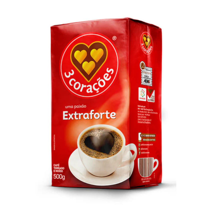 Café em Pó Extra Forte / Extra Strong Coffee - 3 Corações (500g)