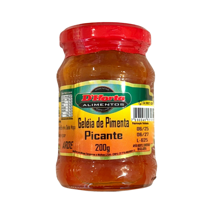 Geléia de Pimenta Picante / Spicy Pepper Jelly - D'Horta (200g)