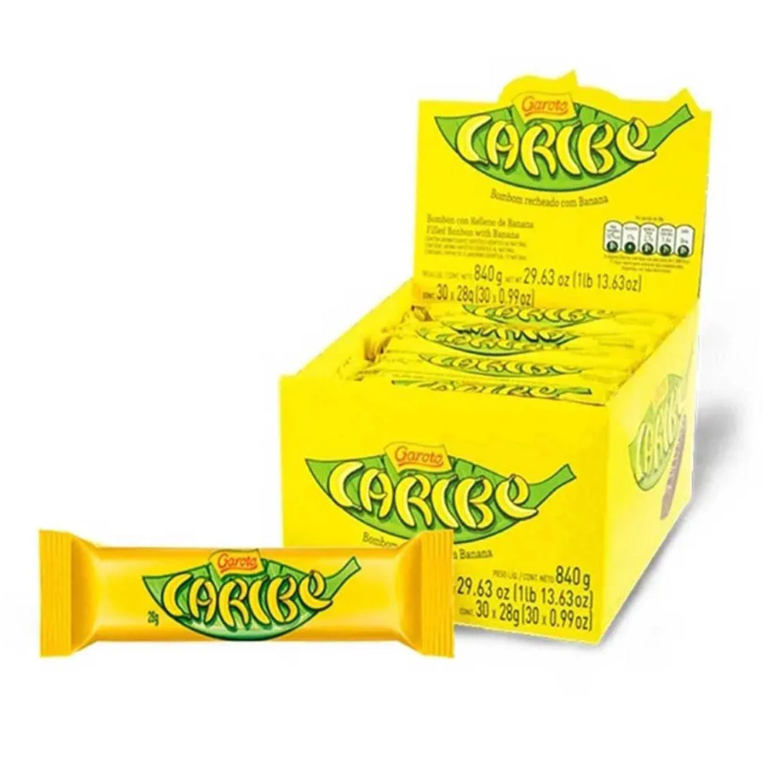 Bombom Caribe / Milk Chocolate With Banana Flavor Filling - Garoto