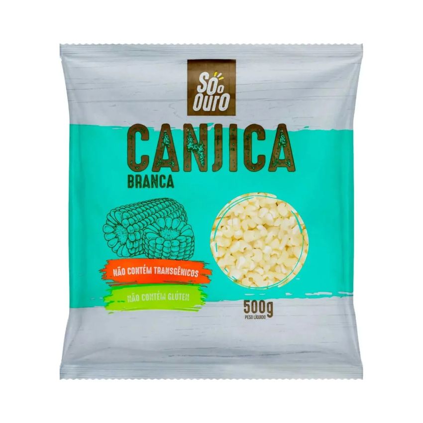Canjica Branca / Peeled White Corn - Só o Ouro (500g)