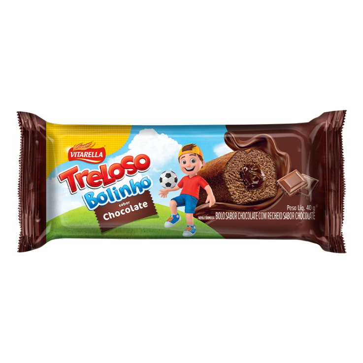 Bolinho de Chocolate com Recheio / Chocolate Cake with Chocolate Filling - Vitarella (40g)