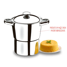 Cuscuzeira Lyon Aço Inox / Stainless Steel Couscous Steamer - Brinox (2 liters capacity)