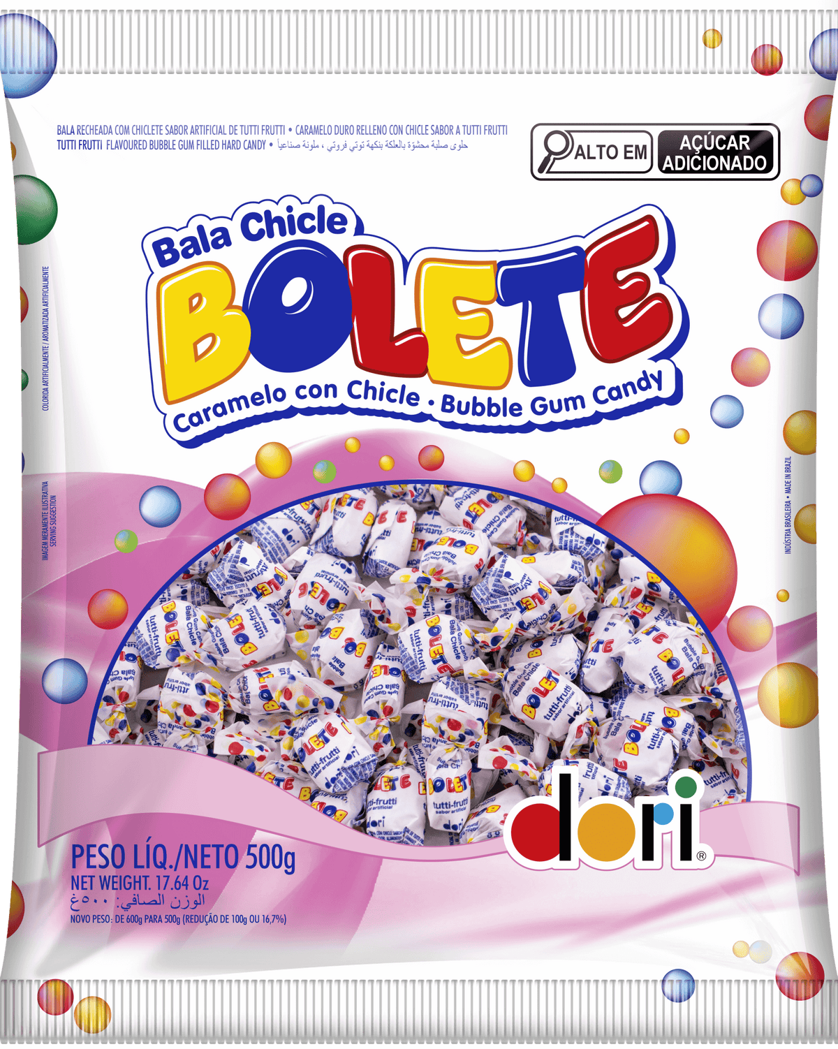 Bala Bolete Tutti-Frutti / Tutti-Frutti Candy - Dori (500g)