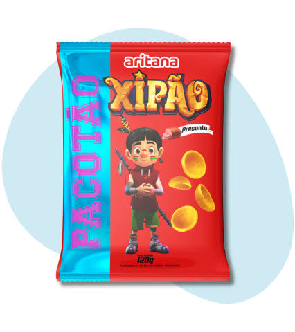 Salgadinho Xipão Presunto / Ham Flavour Corn Snack - Aritana (120g)