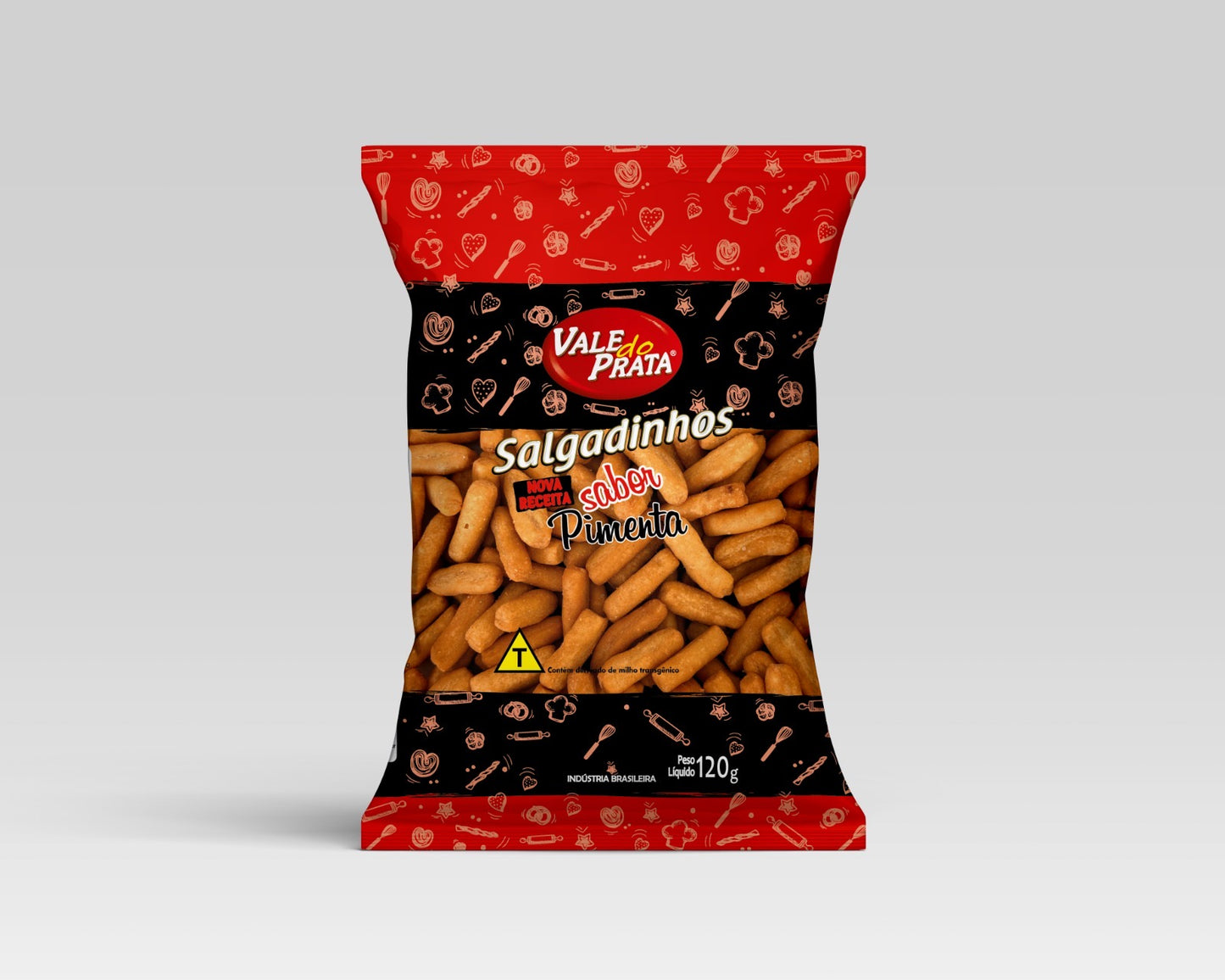 Salgadinho sabor Pimenta / Spicy Snack - Vale do Prata (120g)