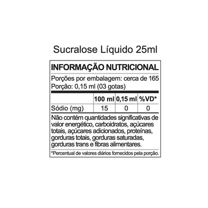 Adoçante Líquido Sucralose / Liquid Sweetener Sucralose - Linea (25ml)