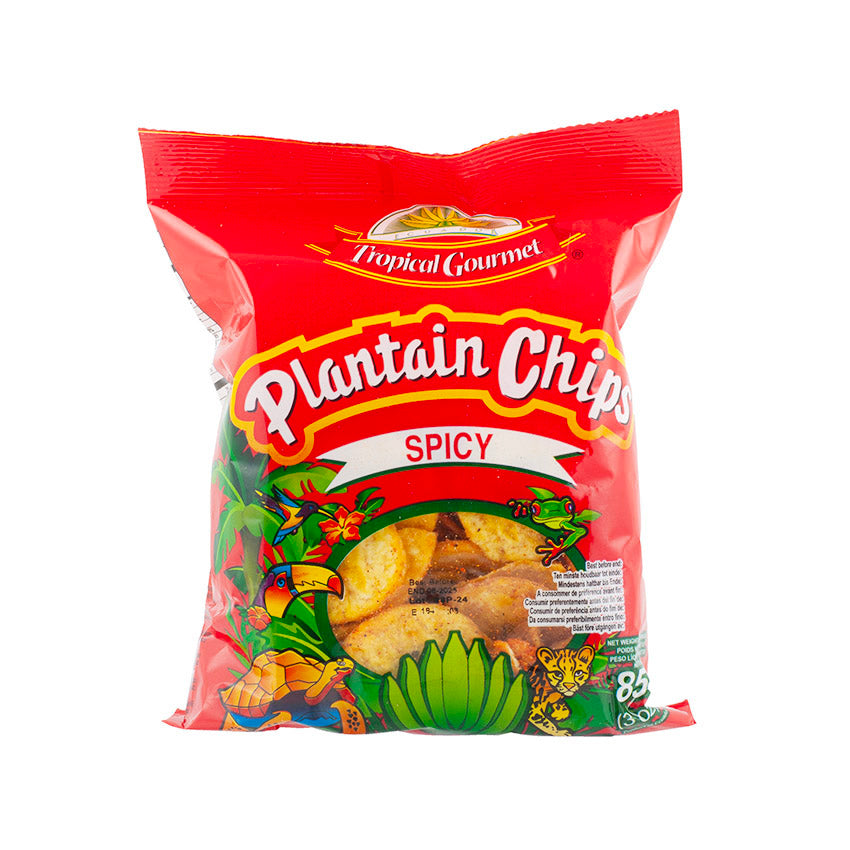 Chips de Plátano Picantes / Spicy Plantain Chips - Tropical Gourmet (85g)