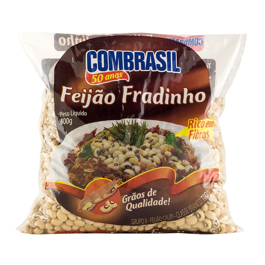 Feijao Fradinho (Feijão-de-Corda) / Black-Eyed Peas - Combrasil (500g)