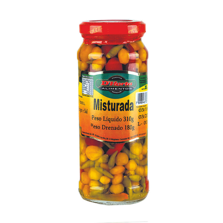 Mix Pimenta Misturada / Chili Peppers Mix - D'Horta (310g)