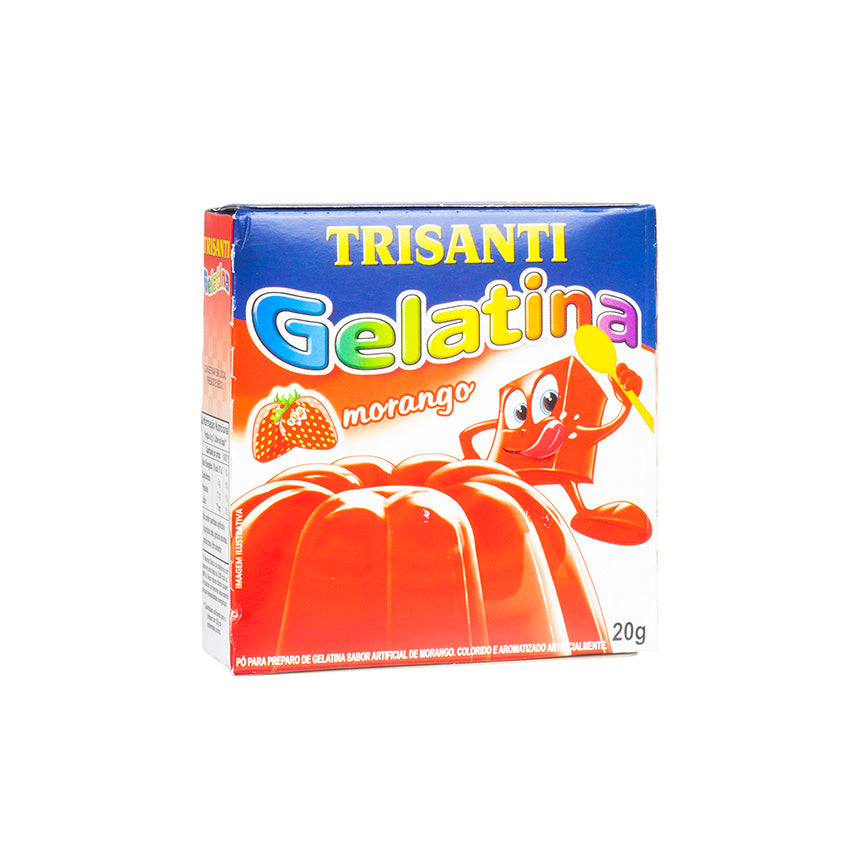 Gelatina sabor Morango / Jelly pudding Strawberry - Trisanti (20g)