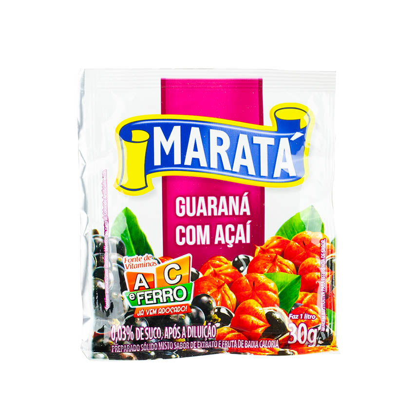 Guaraná com Açaí em Pó / Guaraná with Açaí - instant drink powder - Maratá (30g)